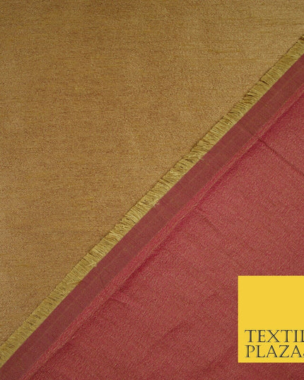50 COLOURS Plain Dyed Two Tone Shot Heavy Slubbed Faux Dupion Raw Silk Fabric