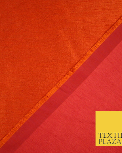 50 COLOURS Plain Dyed Two Tone Shot Heavy Slubbed Faux Dupion Raw Silk Fabric