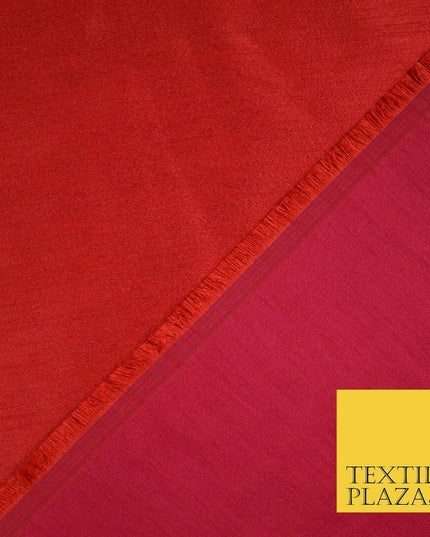 50 COLOURS Plain Dyed Two Tone Shot Heavy Slubbed Faux Dupion Raw Silk Fabric