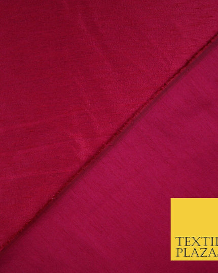 50 COLOURS Plain Dyed Two Tone Shot Heavy Slubbed Faux Dupion Raw Silk Fabric