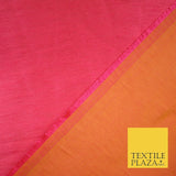 50 COLOURS Plain Dyed Two Tone Shot Heavy Slubbed Faux Dupion Raw Silk Fabric
