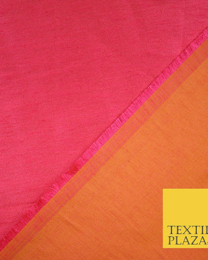 50 COLOURS Plain Dyed Two Tone Shot Heavy Slubbed Faux Dupion Raw Silk Fabric