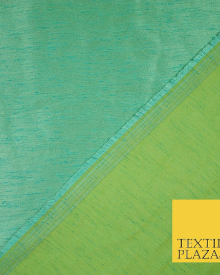 50 COLOURS Plain Dyed Two Tone Shot Heavy Slubbed Faux Dupion Raw Silk Fabric