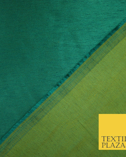 50 COLOURS Plain Dyed Two Tone Shot Heavy Slubbed Faux Dupion Raw Silk Fabric