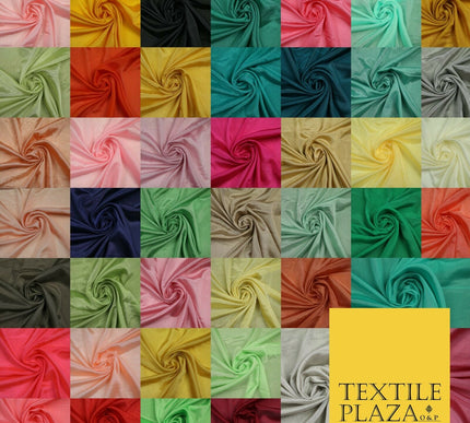 OVER 40 COLOURS - Premium Silky Crinkle Georgette Sheer Dress Drape Fabric 44"