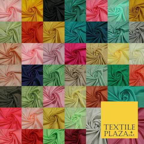 OVER 40 COLOURS - Premium Silky Crinkle Georgette Sheer Dress Drape Fabric 44"