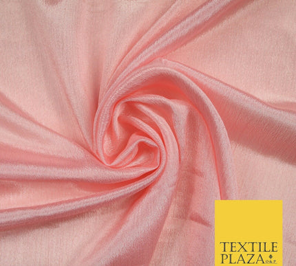 OVER 40 COLOURS - Premium Silky Crinkle Georgette Sheer Dress Drape Fabric 44"