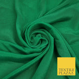 OVER 40 COLOURS - Premium Silky Crinkle Georgette Sheer Dress Drape Fabric 44"