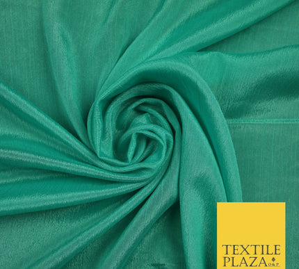 OVER 40 COLOURS - Premium Silky Crinkle Georgette Sheer Dress Drape Fabric 44"