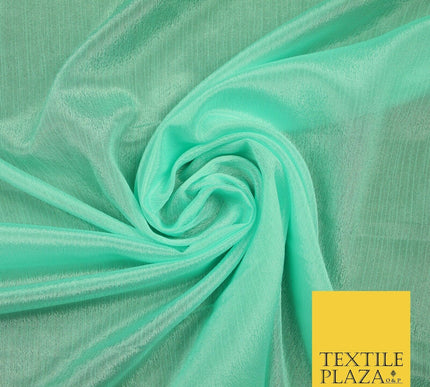 OVER 40 COLOURS - Premium Silky Crinkle Georgette Sheer Dress Drape Fabric 44"