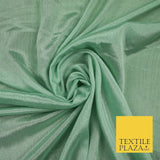 OVER 40 COLOURS - Premium Silky Crinkle Georgette Sheer Dress Drape Fabric 44"