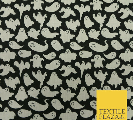 Spooky Scary Flying Ghosts Ghouls HALLOWEEN Printed Polycotton Fabric 45" Wide