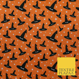 Magical Witch Wizard Hat Stars HALLOWEEN Printed Polycotton Fabric 45" Wide