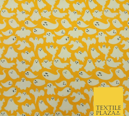 Spooky Scary Flying Ghosts Ghouls HALLOWEEN Printed Polycotton Fabric 45" Wide
