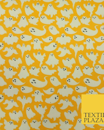 Spooky Scary Flying Ghosts Ghouls HALLOWEEN Printed Polycotton Fabric 45" Wide