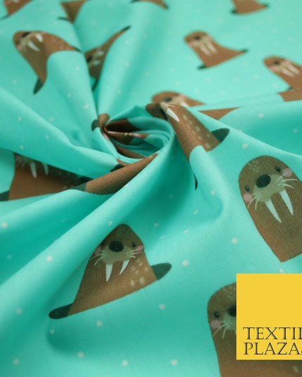 Rainbow Hearts Love Valentine Pride Printed Poly Cotton Fabric Polycotton 45"