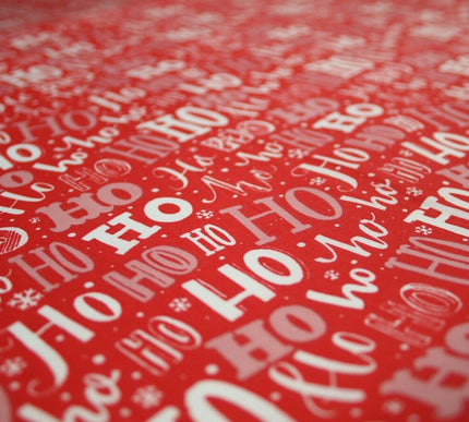 Festive Christmas Ho Ho Ho Printed Poly Cotton Fabric Polycotton 45"