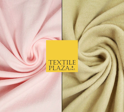 2 COLOURS- Luxury PLAIN Brushed Cotton Jersey Stretch Dress Fabric Knit Material