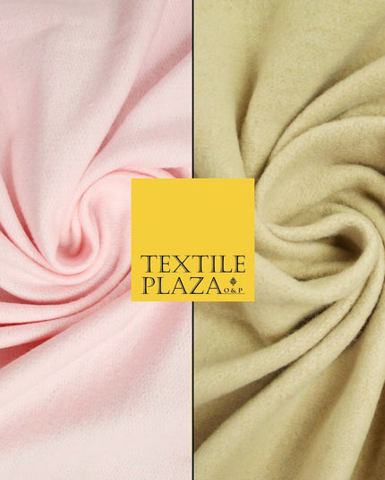 2 COLOURS- Luxury PLAIN Brushed Cotton Jersey Stretch Dress Fabric Knit Material