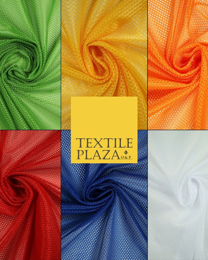 6 COLOURS - Airtex Fish Net Mesh Sports Stretch Polyester Material Lining Fabric