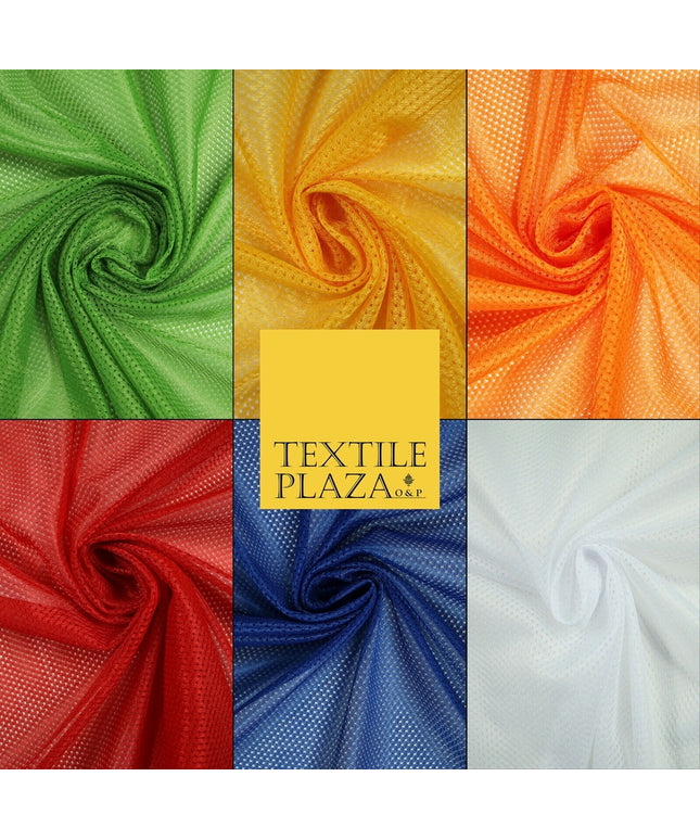 6 COLOURS - Airtex Fish Net Mesh Sports Stretch Polyester Material Lining Fabric