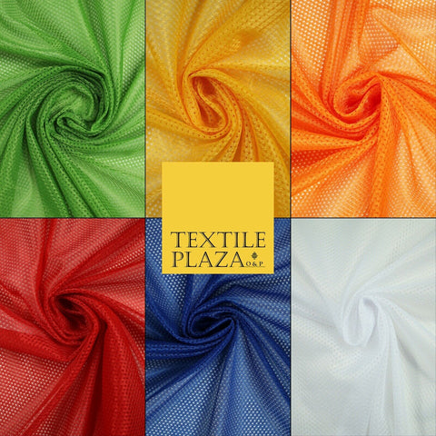 6 COLOURS - Airtex Fish Net Mesh Sports Stretch Polyester Material Lining Fabric