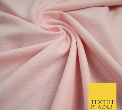 2 COLOURS- Luxury PLAIN Brushed Cotton Jersey Stretch Dress Fabric Knit Material