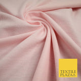 2 COLOURS- Luxury PLAIN Brushed Cotton Jersey Stretch Dress Fabric Knit Material