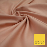 Dull Peach Luxury Plain Cotton Linen Fabric - Quilting Sheeting Craft 36" - 6386