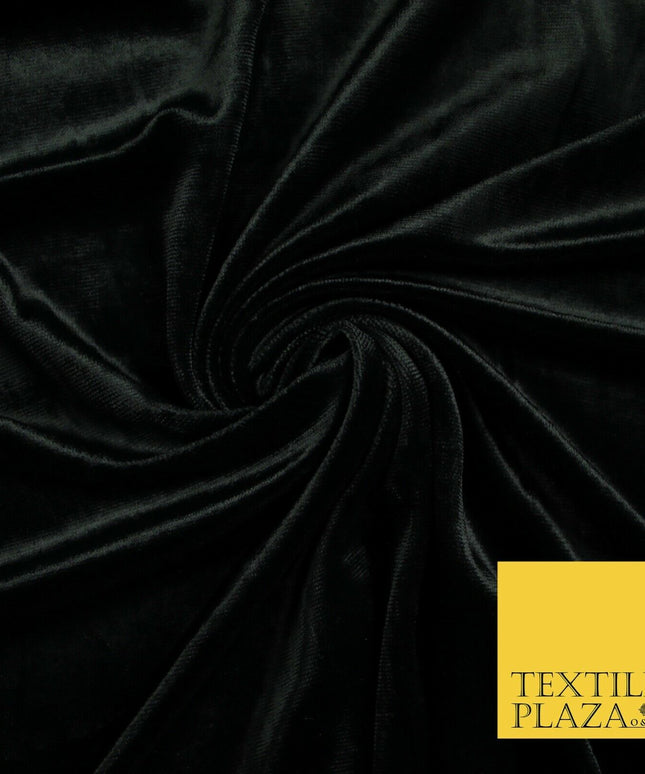 10 COLOURS - Soft Plain Velvet Velour Fabric Stretch Spandex Material - 65"