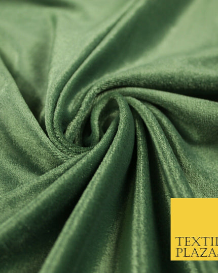 10 COLOURS - Soft Plain Velvet Velour Fabric Stretch Spandex Material - 65"