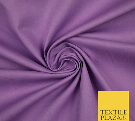 LUXURY SOFT 100% PURE COTTON SQUARE 60SQ PLAIN DYED FABRIC DRESS CRAFT MATERIAL