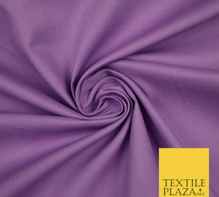 LUXURY SOFT 100% PURE COTTON SQUARE 60SQ PLAIN DYED FABRIC DRESS CRAFT MATERIAL