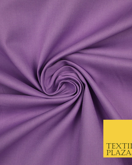 LUXURY SOFT 100% PURE COTTON SQUARE 60SQ PLAIN DYED FABRIC DRESS CRAFT MATERIAL