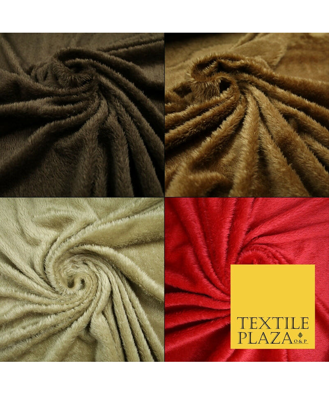 4 COLOURS Premium Super Soft Cuddle Fur Short Pile Fluffy Fabric Blanket Teddy