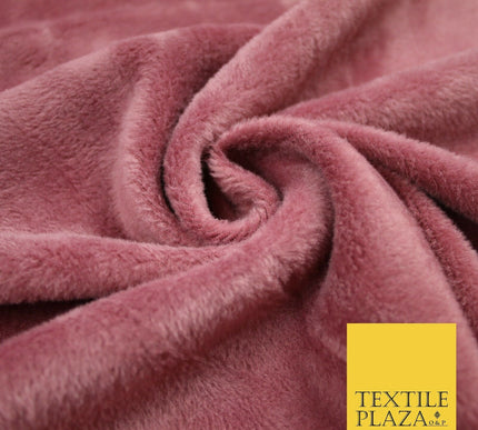 DUSTY PINK Super Soft Plain Double Face Alpine Fleece Fabric Winter 60" 6445