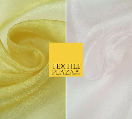 GOLD / PALE PINK Japanese Crystal Organza Bridal Wedding Dress Veil Fabric 44"