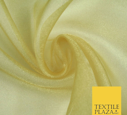 GOLD / PALE PINK Japanese Crystal Organza Bridal Wedding Dress Veil Fabric 44"