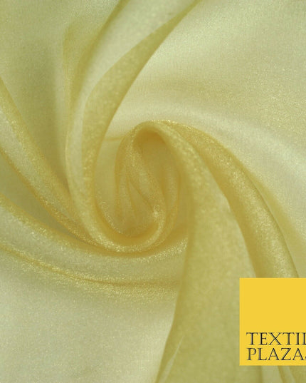 GOLD / PALE PINK Japanese Crystal Organza Bridal Wedding Dress Veil Fabric 44"