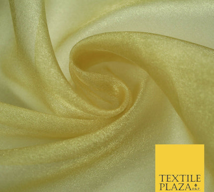 GOLD / PALE PINK Japanese Crystal Organza Bridal Wedding Dress Veil Fabric 44"