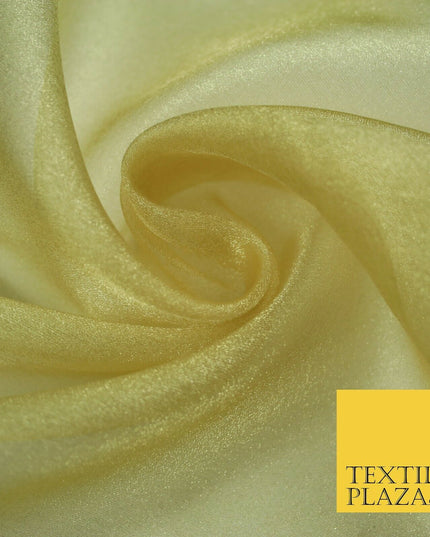 GOLD / PALE PINK Japanese Crystal Organza Bridal Wedding Dress Veil Fabric 44"