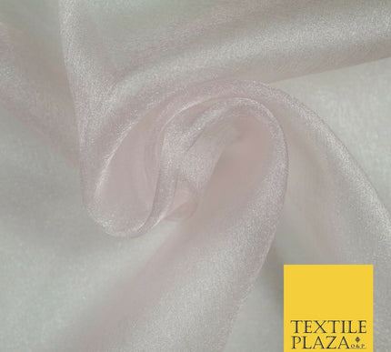 GOLD / PALE PINK Japanese Crystal Organza Bridal Wedding Dress Veil Fabric 44"