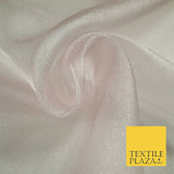 GOLD / PALE PINK Japanese Crystal Organza Bridal Wedding Dress Veil Fabric 44"