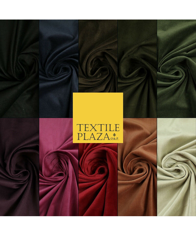 12 COLOURS -100% COTTON VELVET Stretch Plain Fabric Material Dress Craft 58"