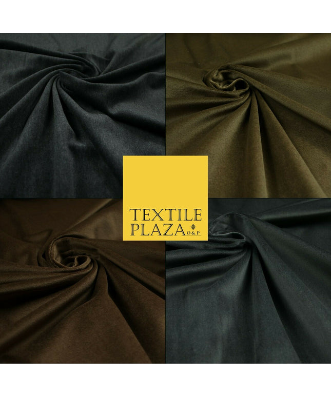 Grey / Brown Plain 100% COTTON VELVET Fabric Non Stretch Material Dress 60" Wide