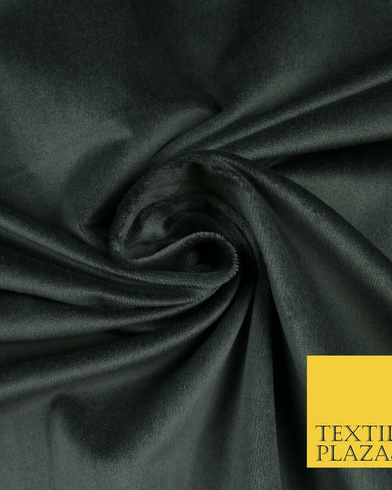 Grey / Brown Plain 100% COTTON VELVET Fabric Non Stretch Material Dress 60" Wide