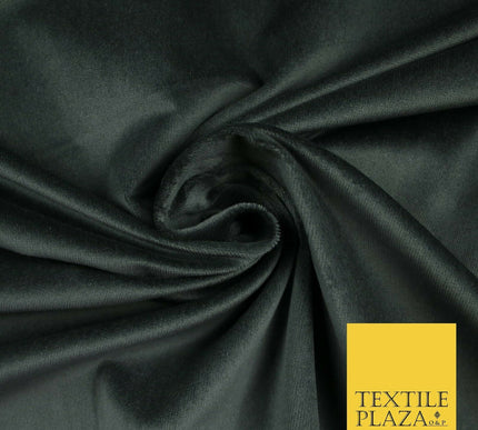 Grey / Brown Plain 100% COTTON VELVET Fabric Non Stretch Material Dress 60" Wide