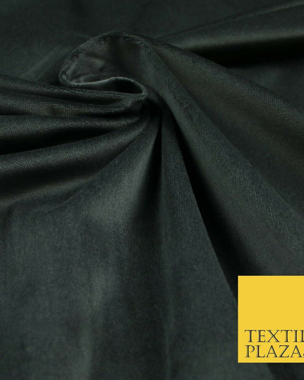 Grey / Brown Plain 100% COTTON VELVET Fabric Non Stretch Material Dress 60" Wide