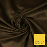 Grey / Brown Plain 100% COTTON VELVET Fabric Non Stretch Material Dress 60" Wide
