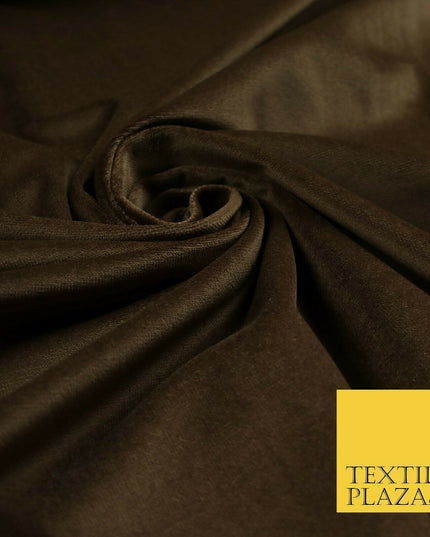 Grey / Brown Plain 100% COTTON VELVET Fabric Non Stretch Material Dress 60" Wide